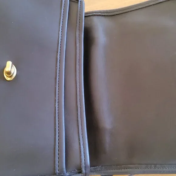 Vintage Coach Navy Court Crossbody Handbag + Hangtag 9870 - Picture 7 of 14